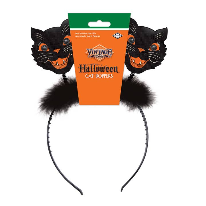Beistle - Wholesale Costume - Unisex - Vintage Halloween Cat Bopper Headband