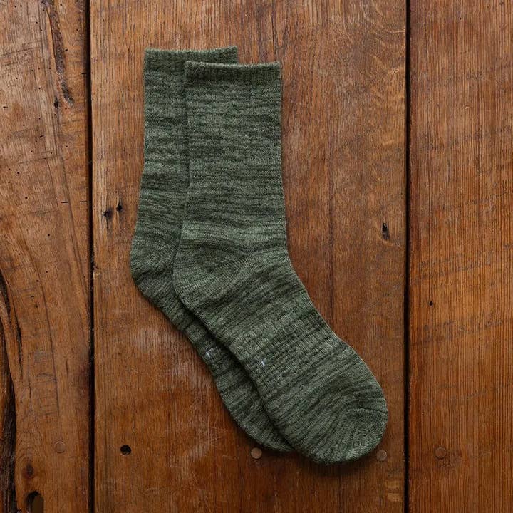 Camp Sock 3.0 - Olive Marl for wholesale by Green Cove Collective