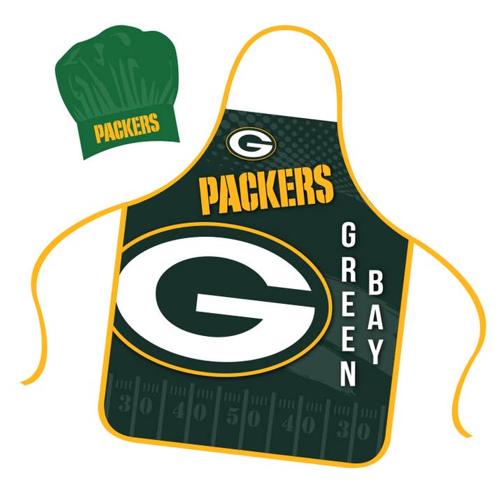 NFL Green Bay Packers Apron & Hat Set for wholesale by Mojo Licensing