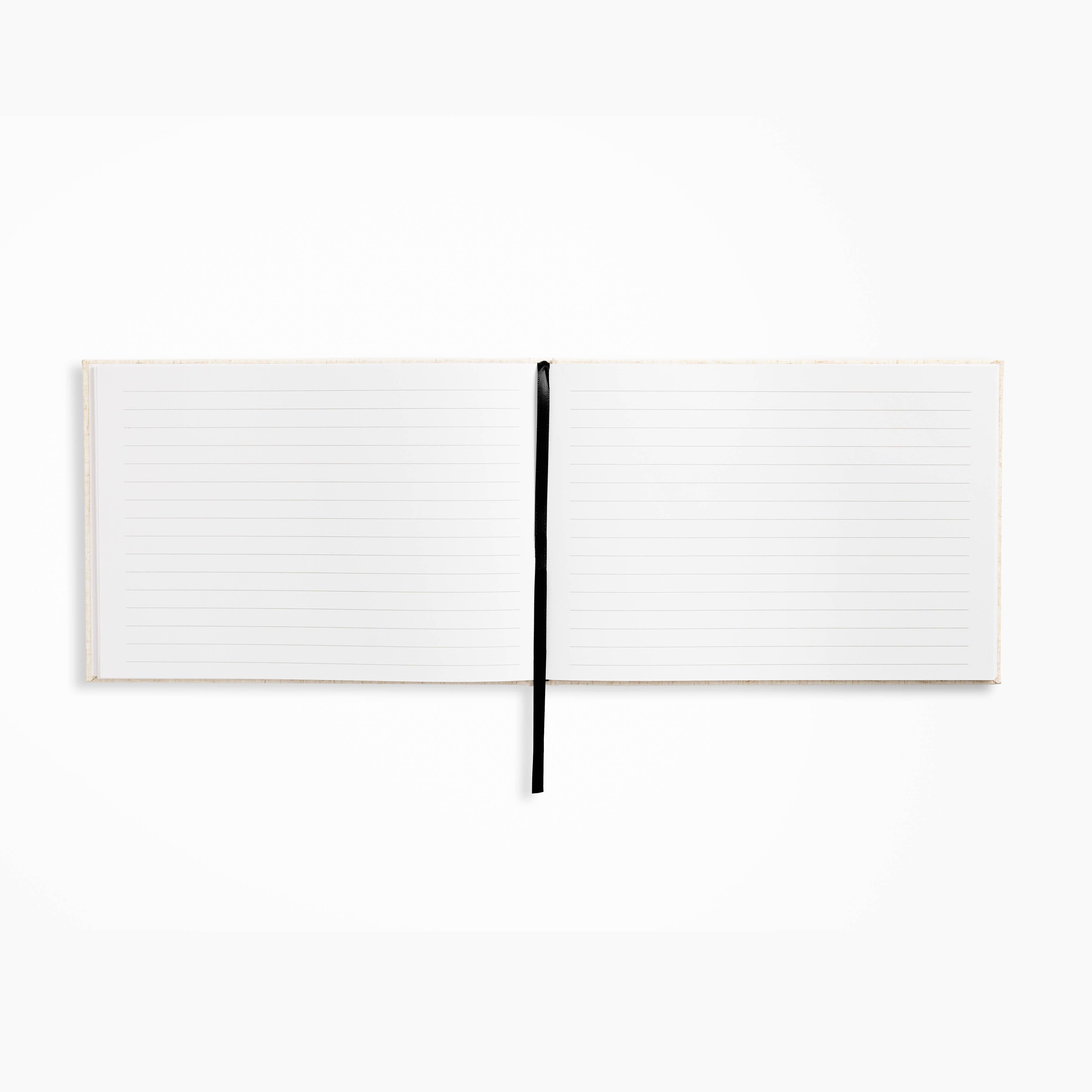 Souvenir Stationery - Wholesale Guest Book - Taupe Linen Guestbook Hardcover Minimal Wedding Guestbook1