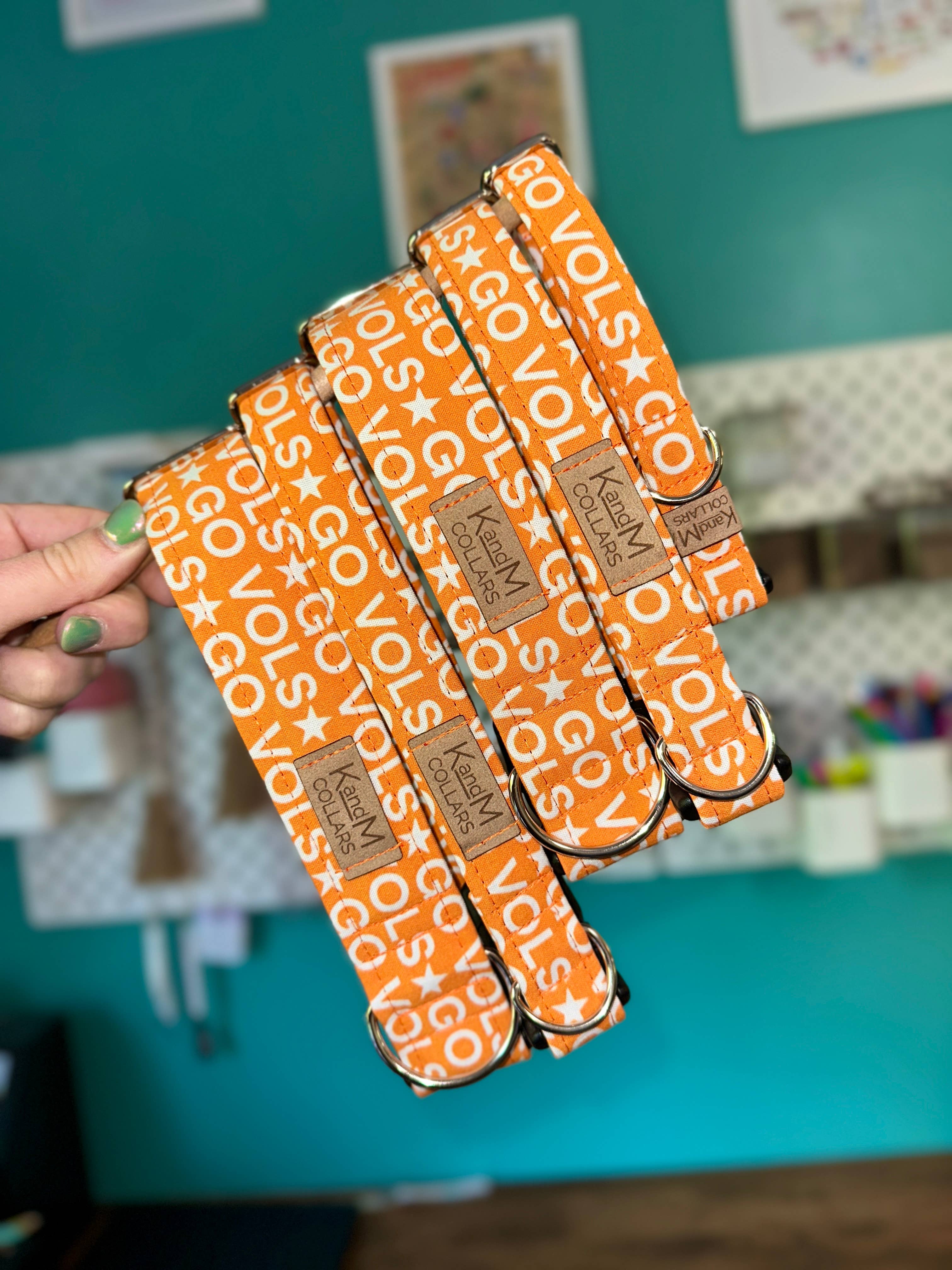 K and M Collars - Wholesale Pet Collar - Dog - Go Vols Dog Collar, Pet Accessory, Tennessee, GBO3