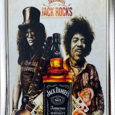 Boîte de rangement publicitaire Rock & Roll Tennessee Whiskey 100's pour la vente par Lighter King