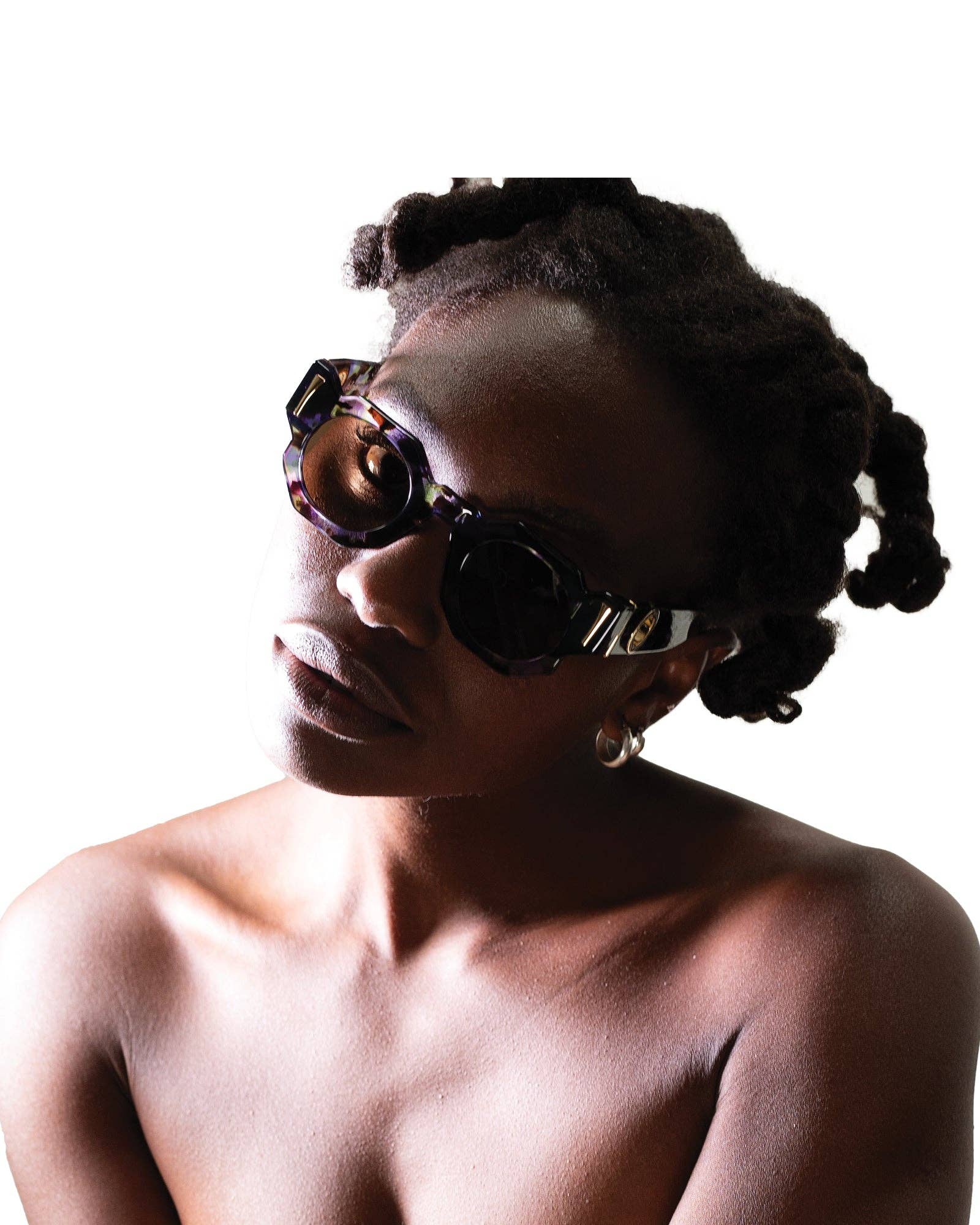 Fallen Broken Street - Vente Lunettes de soleil – femme - Le Cosmos - Lunettes de Soleil Poussière de Lune | Verres Polarisés Ambre11