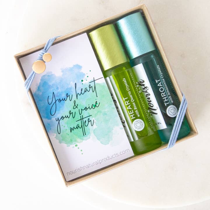 Chakra Duo Roll-On Geschenkset mit ätherischen Ölen für den Großhandel von Nourish Natural Products