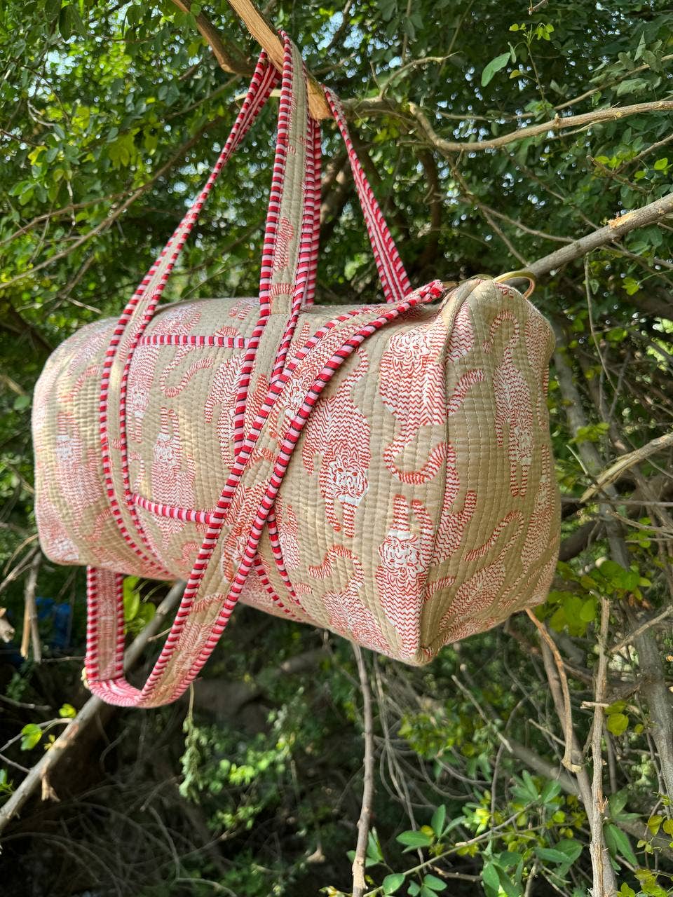 GYPSY STUDIO - Wholesale Weekender Bag - Women's - Lightweight Quilted Cotton Duffel Cotton Canvas Duffel Bag 3