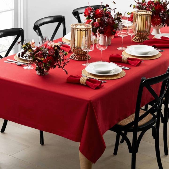 Bamar – Engroshandel Dug – Bordduge Liso Rød Rund - Damask - Jacquard (Biesband)
