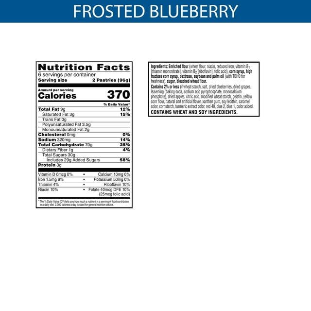 I Got Your Candy – wholesale Breakfast cereal – Pop Tarts Frosted Blueberry 3.67oz - 6ct5