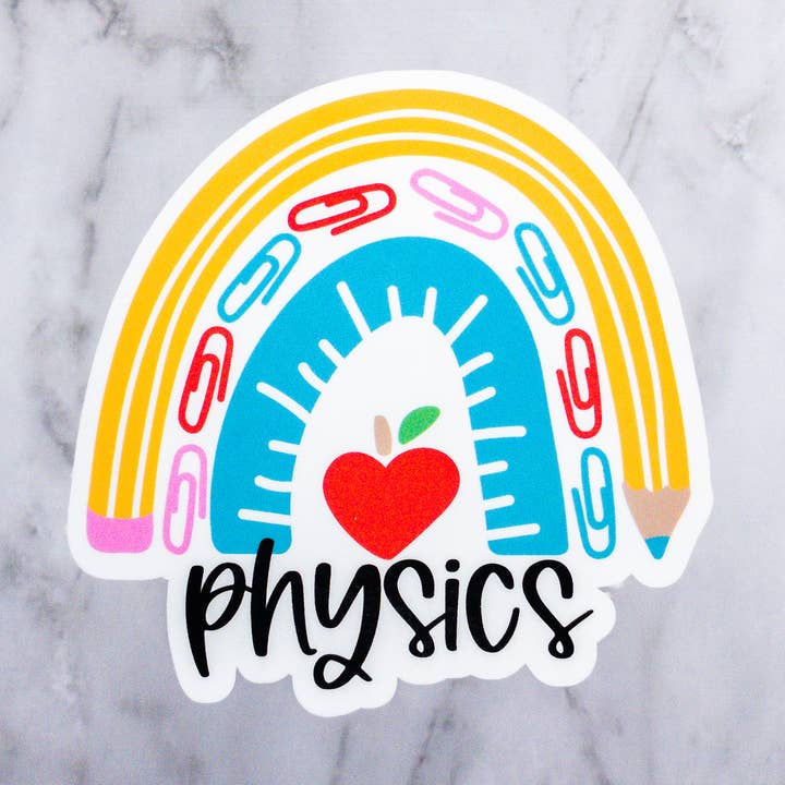 Fysik Skole Rainbow Sticker for engroshandel hos MaMarie & Co.