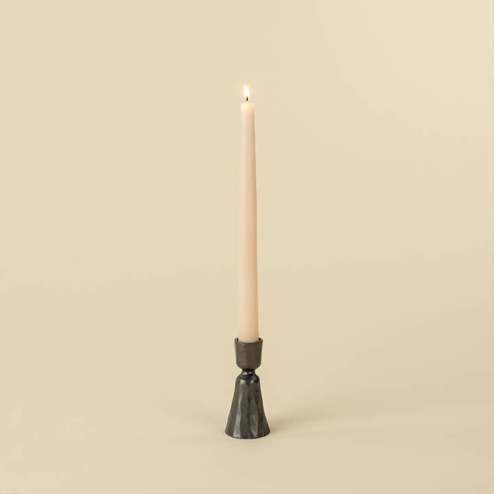 Zora Forged Candlestick S, Gunmetal for wholesale by Indaba Trading