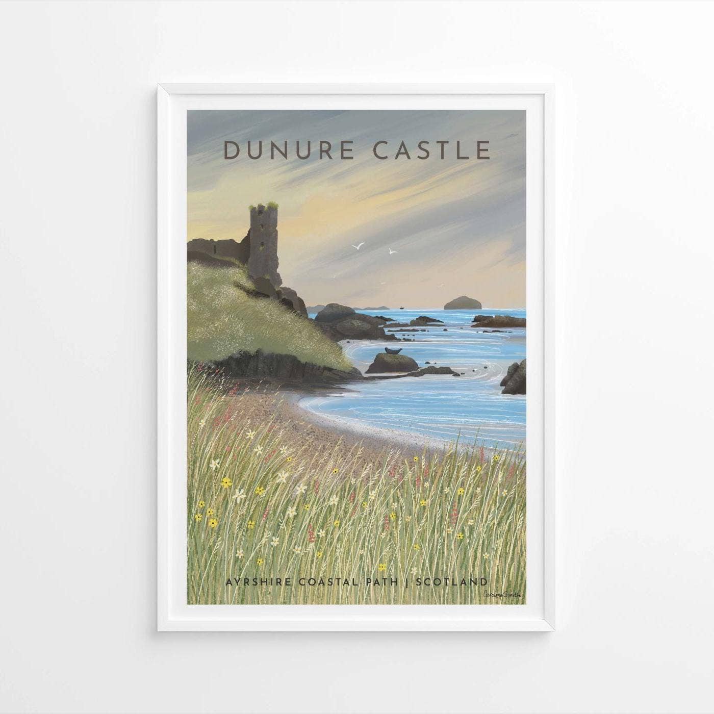 Galloway Arts - Wholesale Art Print - Dunure Castle, Ayrshire - Travel Poster 2