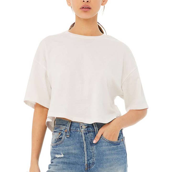 Supermaggie @ Faire - Wholesale Screen Printed T-Shirt - Women's - Strawberry Clover Crop Tee2