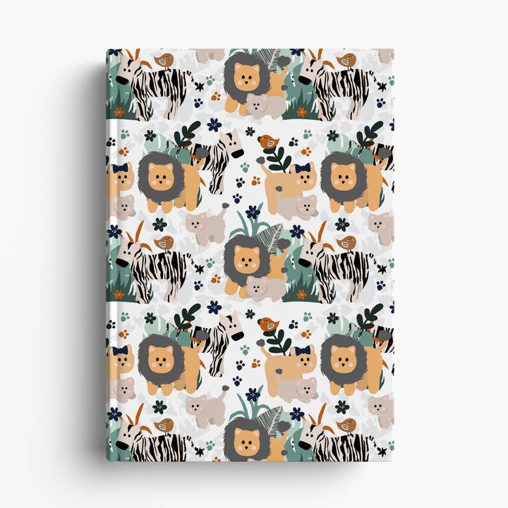 Taccuino con copertina rigida a righe Leone - A4 o A5 per la vendita all'ingrosso da parte di The Really Cute Stuff Company