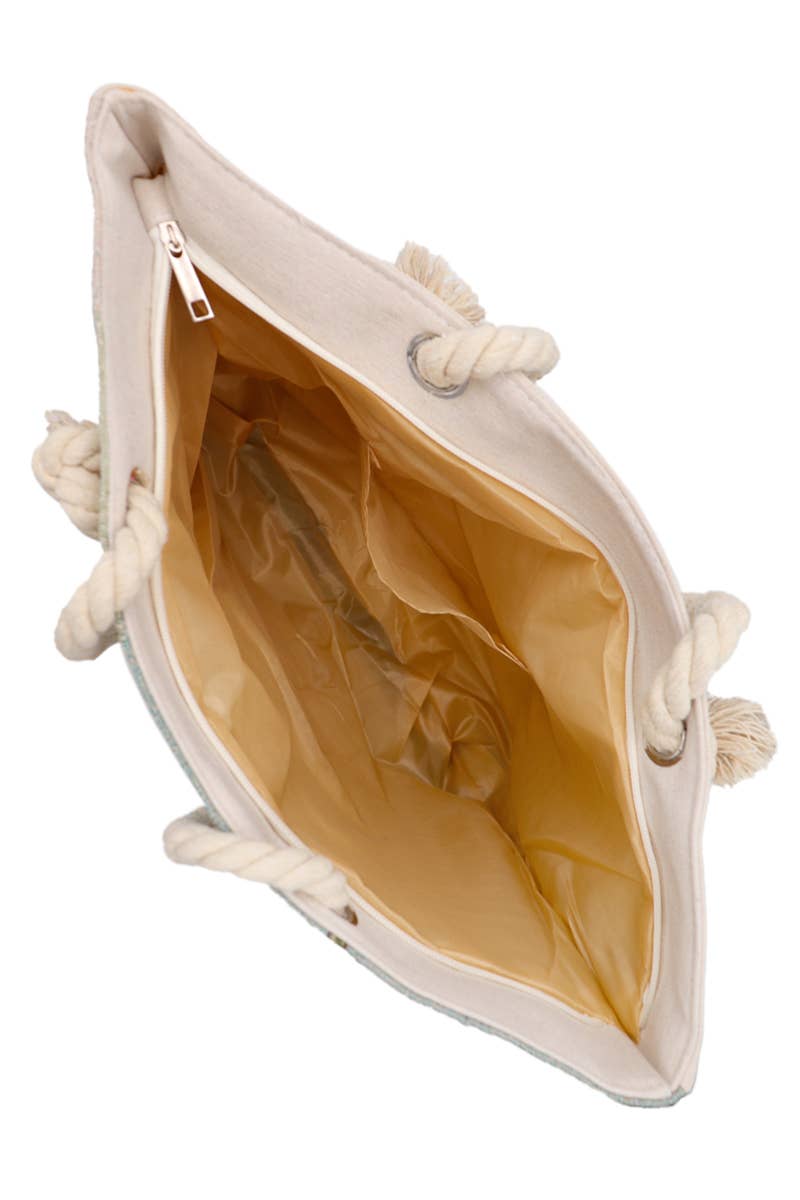 Natural Native Lucky Elephant Tapestry Canvas Tote Bag for wholesale on Faire2