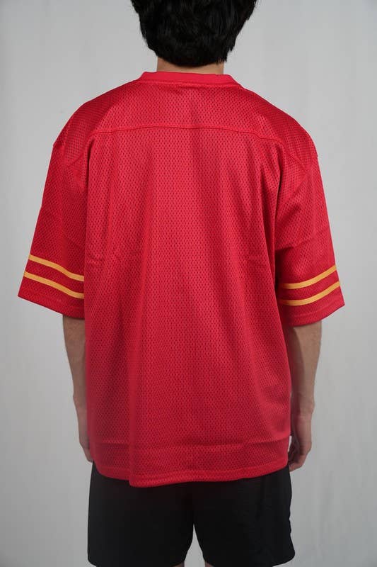 Lime Tree Clothing Inc. - Wholesale T-shirt – men's - Men’s Heavyweight Mesh Football Jersey w/ Stripe XS-2XL31