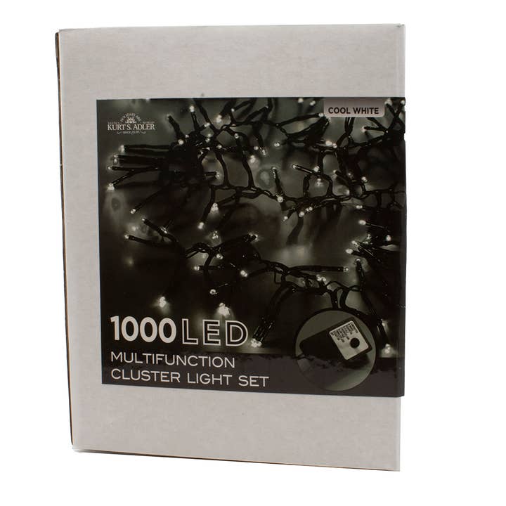 3000L 98' CLUSUITER GARLAND W/COOL WHITE LED for wholesale by Kurt S. Adler, Inc.
