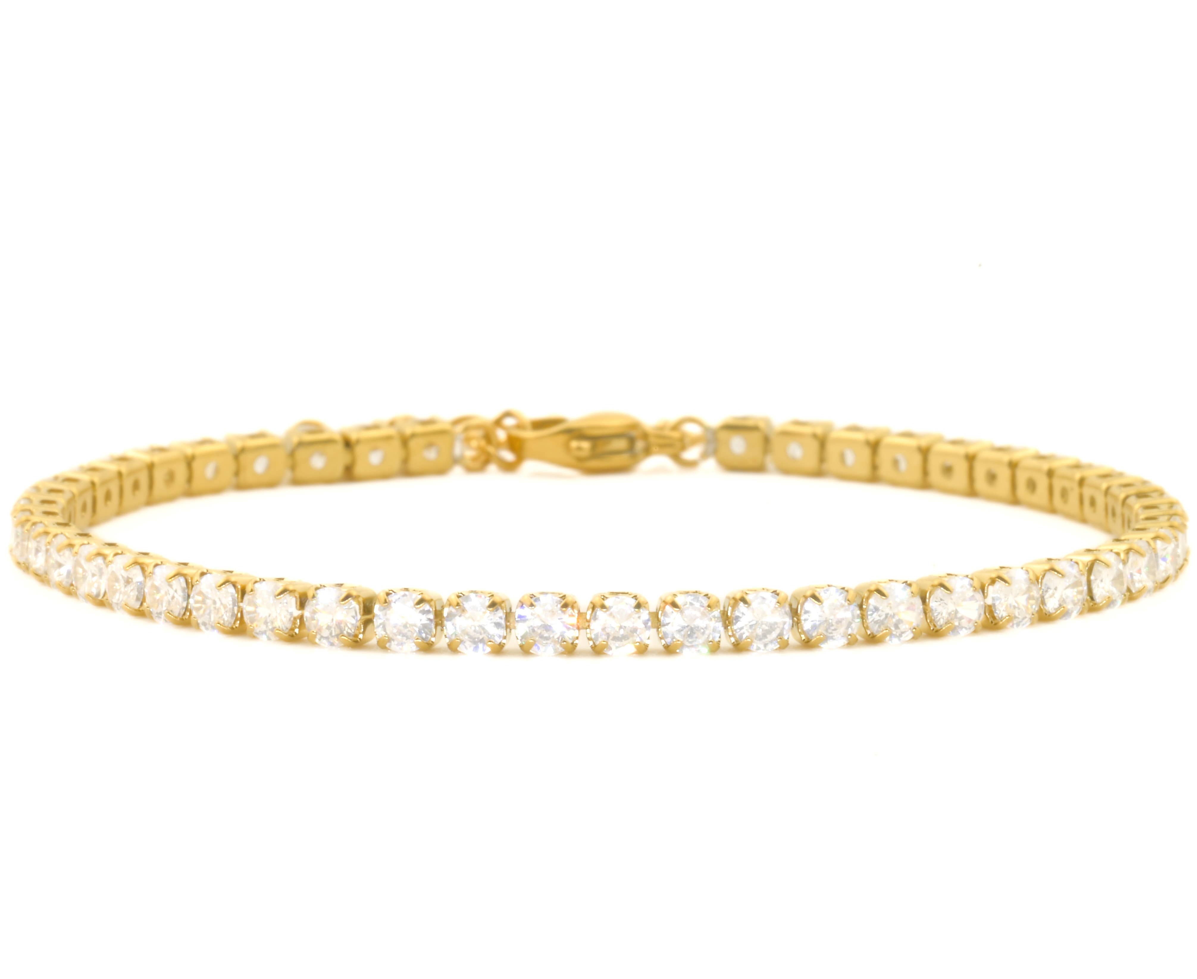 Blueyejewelry - Wholesale Tennis Bracelet - Tennis Chain Bracelet - Tarnish-free CZ Diamond Bracelet 7