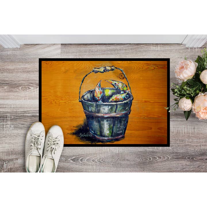 Caroline's Treasures – wholesale Door mat – A Crab Bucket Doormat 18x27 MW2004