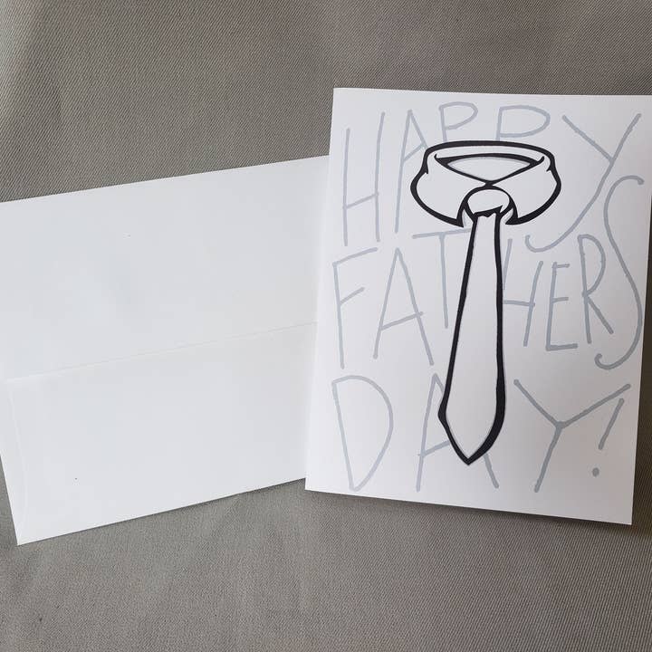 Biglietto per la festa del papà - cravatta colorabile per la vendita all'ingrosso da parte di Daisy Print Company