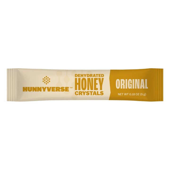 DEHYDRATED HONEY CRYSTALS - ORIGINAL - SKINNY PACKS - 30 CT for wholesale by Hunnyverse Dehydrated Honey Crystals