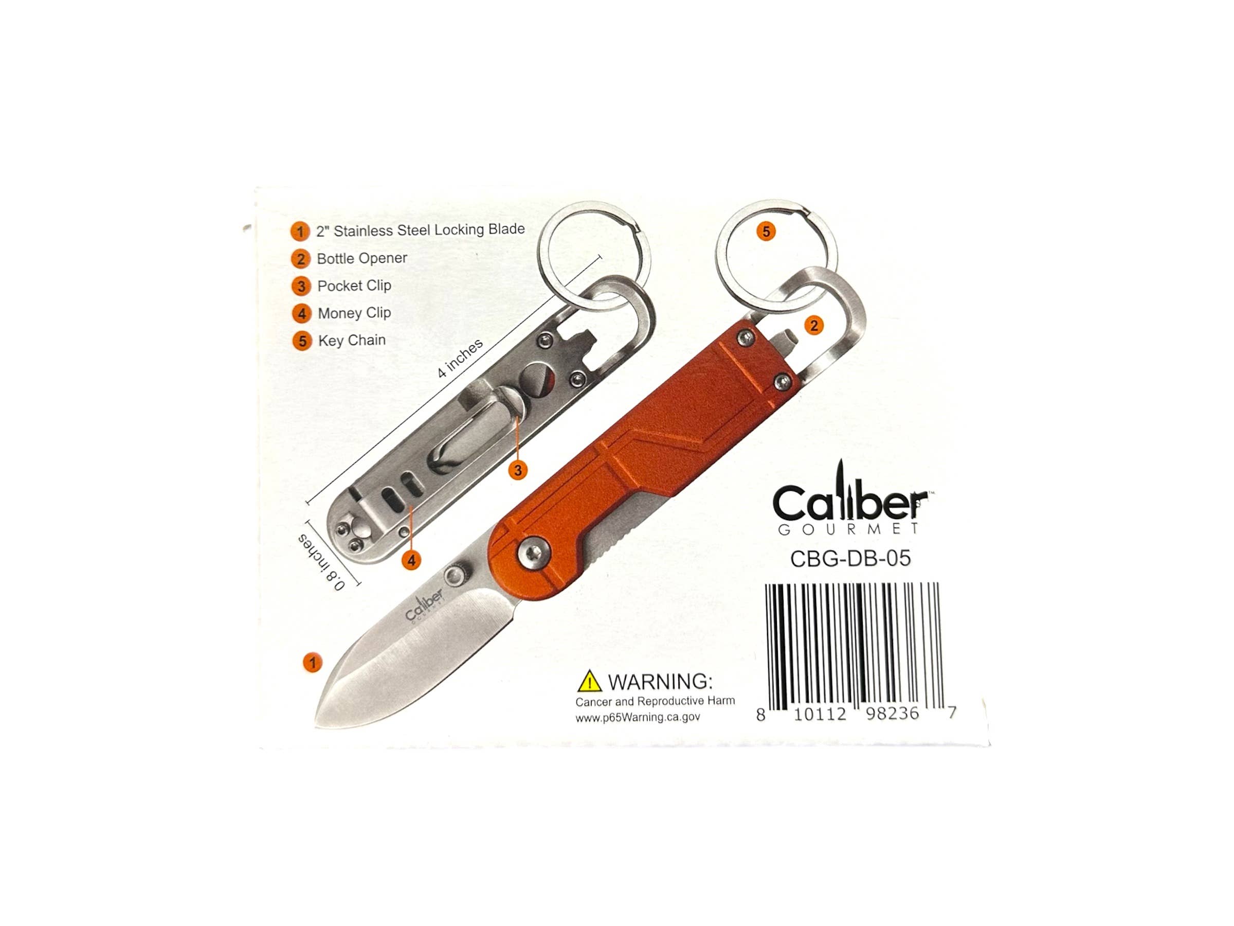 CALIBER GOURMET / CAMPCO - Wholesale Knife Set - Folding Knives / Bottle Opener & Keychain 12PC Display Box 1