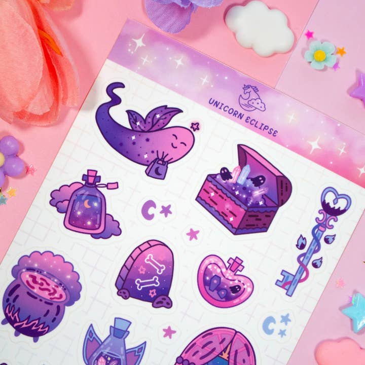 Unicorn Eclipse - Wholesale Sticker - Halloween Forever Sticker Sheet2