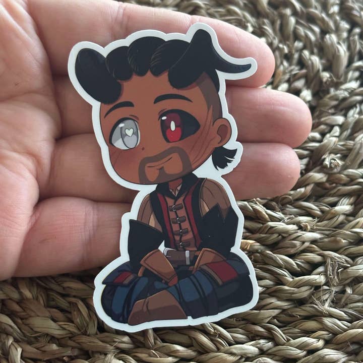 Nordic Book Adventure - Vente Autocollants pour téléphone et ordinateur portable - Wyll - Baldurs Gate 3 - Autocollant1