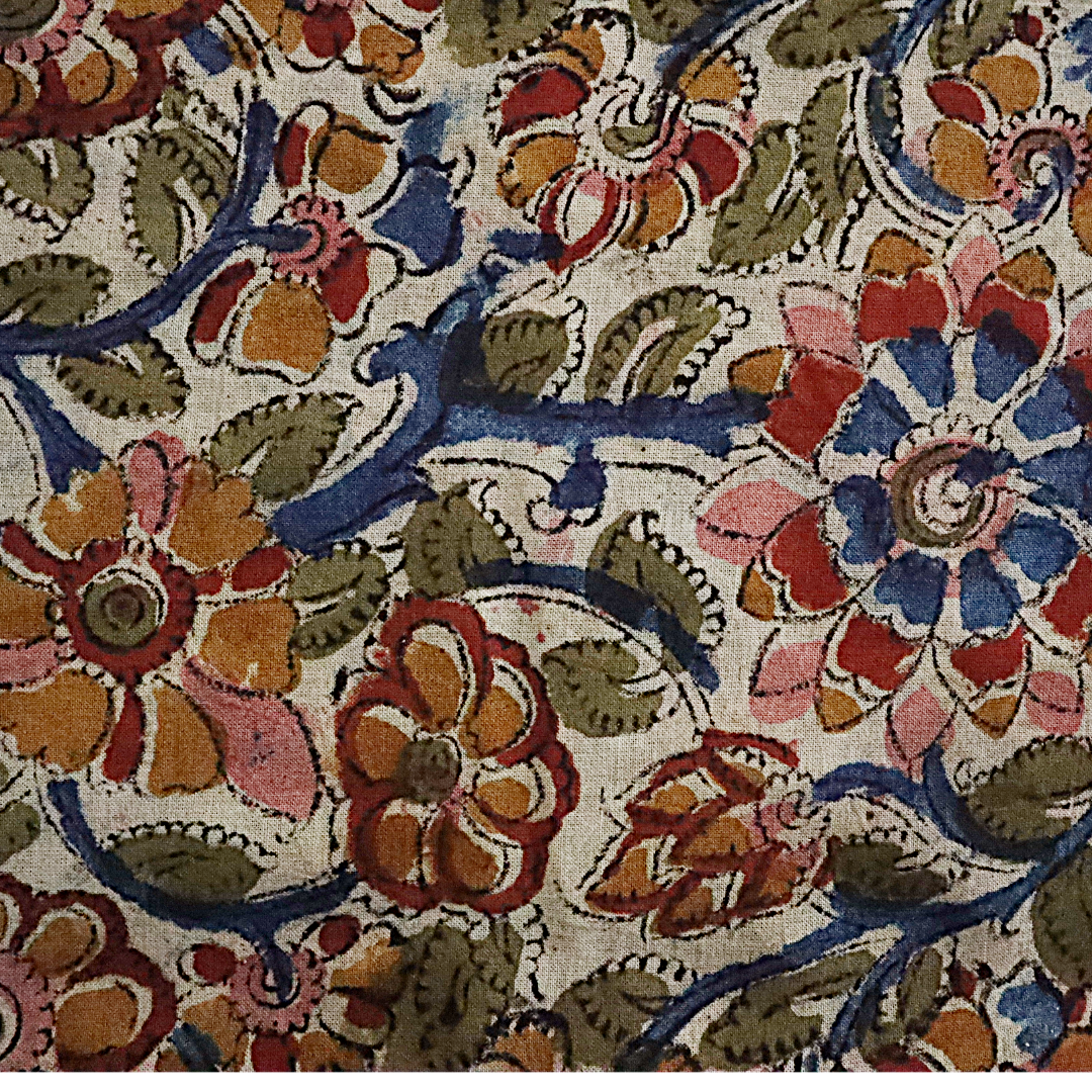 White Lotus Fashions - Wholesale Fabric - Hand Block printed cotton fabric; width-44"; Length-3 yards2