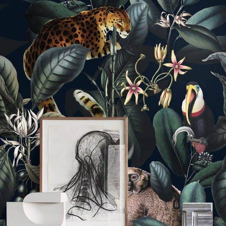 Carta da parati giungla selvaggia tropicale scura for wholesale by Wallpapers4Beginners