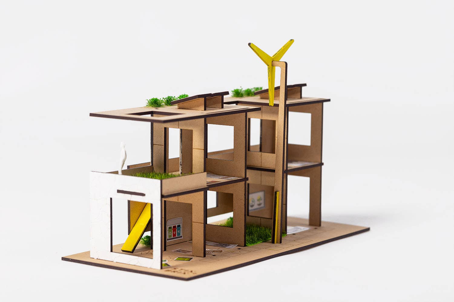 Stix + Brix – Conjunto de construção - Crianças por atacado – Kit de Construção de Modelo Arquitetônico Casa Ecológica1
