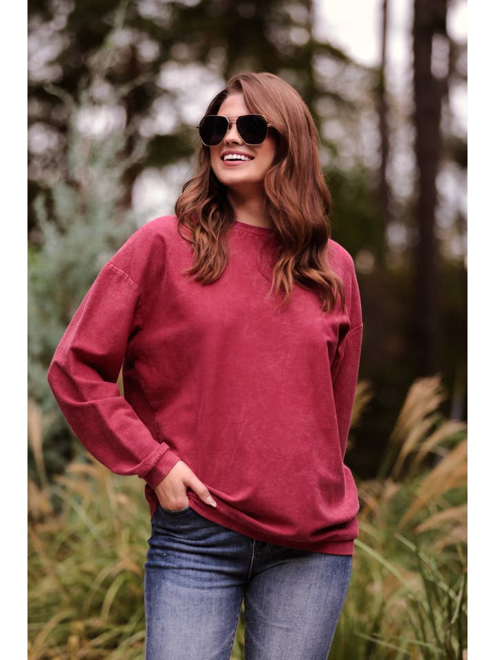 Jess Lea - Wholesale Sweatshirt - Women's - Andy Corded Vintage Pullover