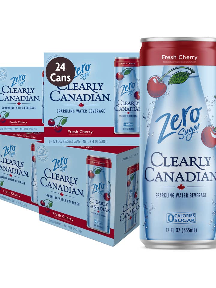 Zero Sugar Fresh Cherry 24 Pack for wholesale by Clearly Canadian Sparkling Water