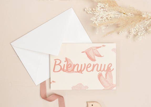 Baubels - Wholesale Thank You Card - Birdy Merci card - made in France1