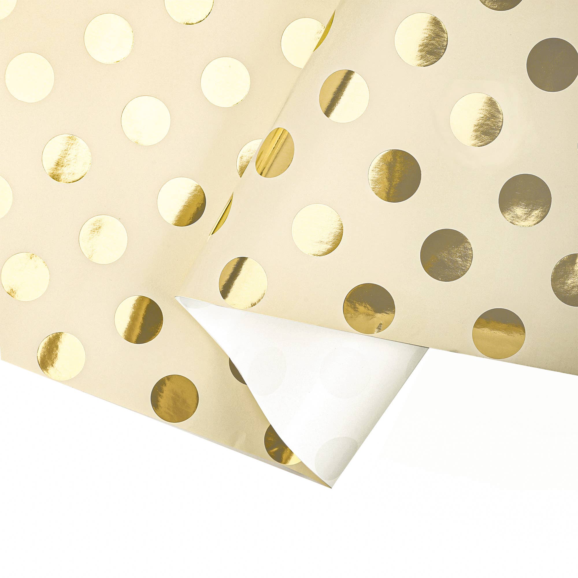 LA Ribbons Wholesale - Wholesale Wrapping Paper Roll - 24" x 417' Wrapping Paper Half Ream | Metallic Gold Polka Dot4