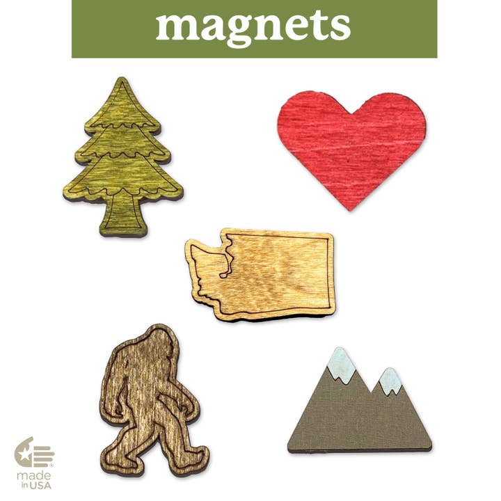 Bloom & Wander - Stickers and Gifts for Nature lovers! - Wholesale Magnet - Washington Magnets | WA State Gifts | Travel - Customizable