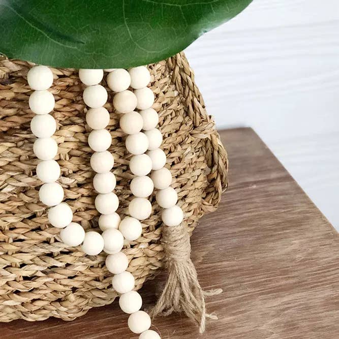 Candles Meta - Wholesale Decorative Tassel/Wall Drop - Wooden Bead Home Decor Hanging Pendant with Linen Tassel6
