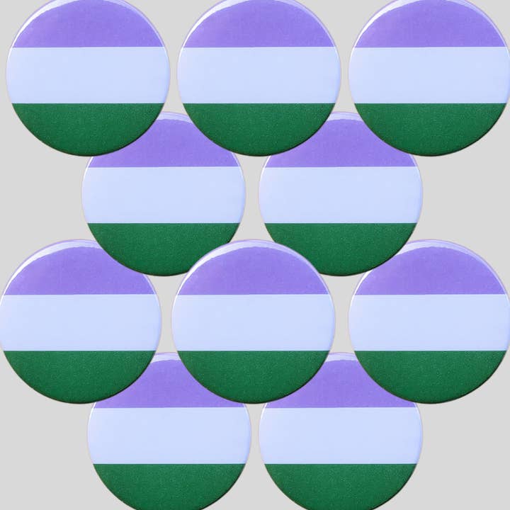 sent with Pride - Wholesale Lapel Pin/Button - Flag badges Demisexual, Genderqueer, Demigirl, Demiboy badge