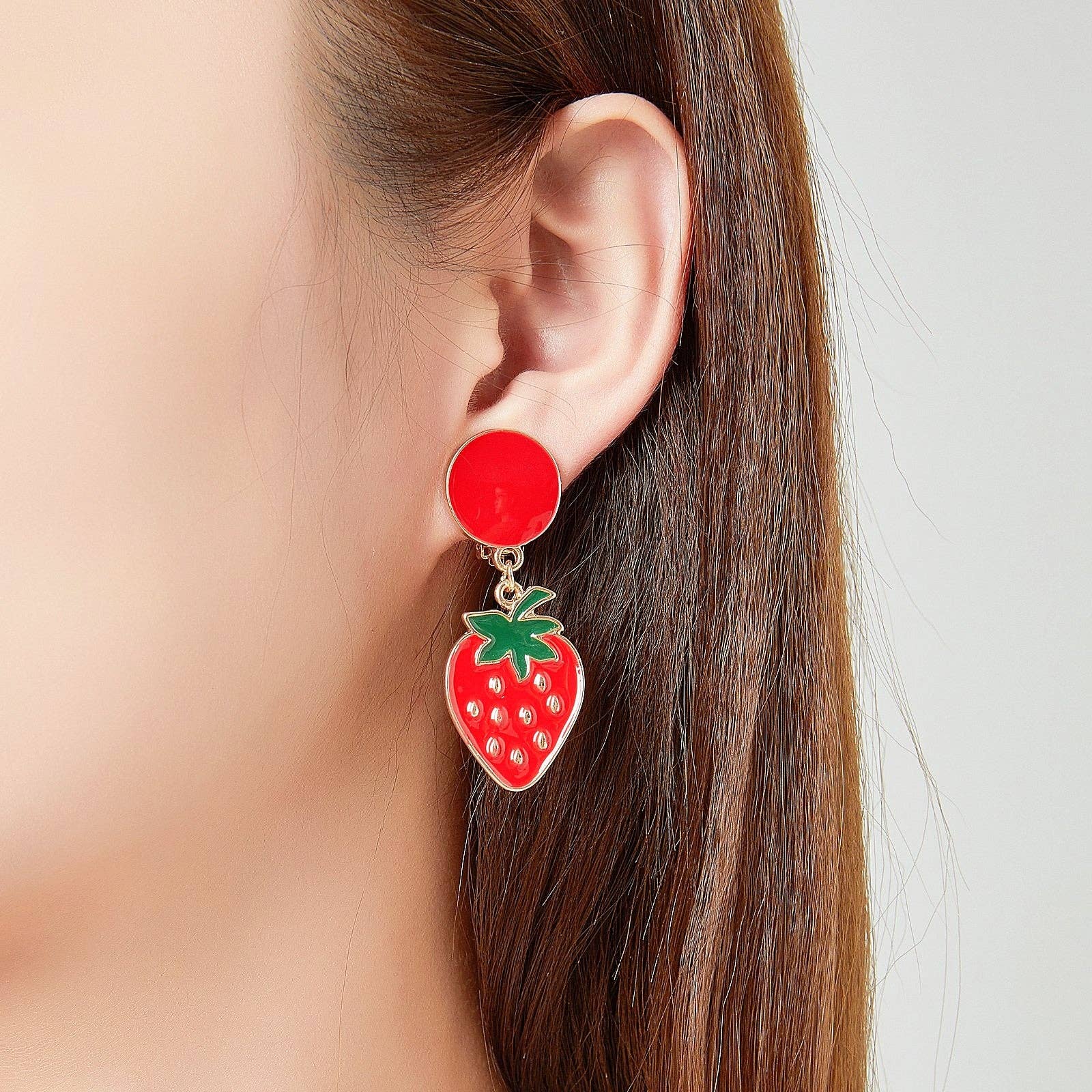 Red Katenka clip earring for wholesale on Faire1