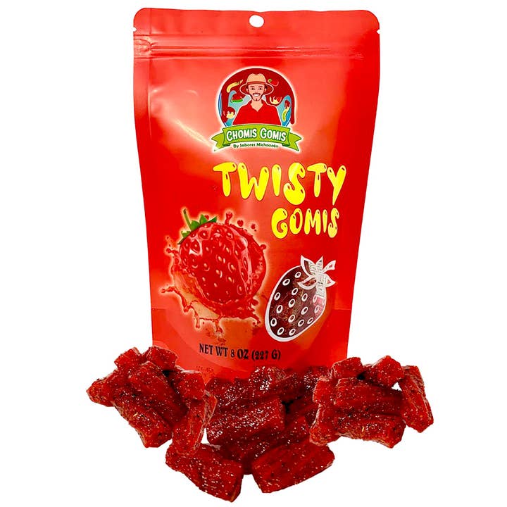 Strawberry Chile Chamoy Gummies – Twisty Gomis for wholesale by Chomis Gomis