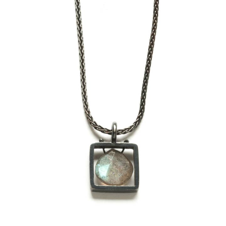 CSJ02N - Ketting met vierkant frame voor wholesale door ASHKA DYMEL Studio