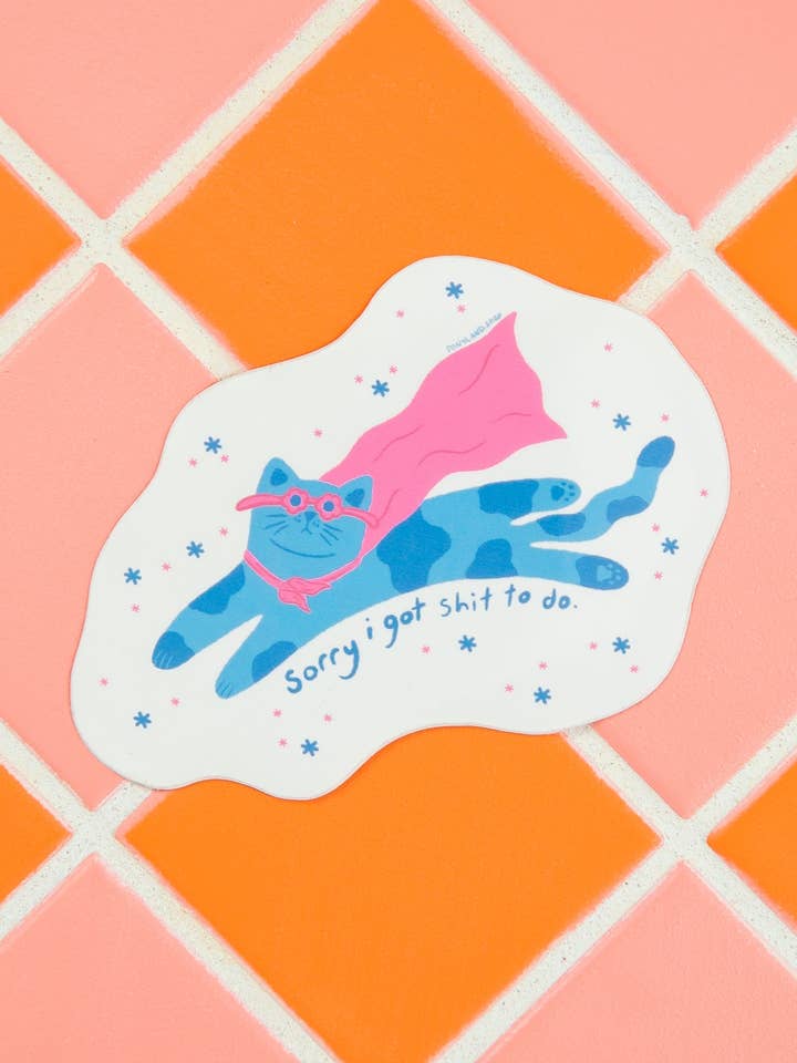 "Sorry, ich habe Scheiße zu erledigen" Wasserdichter UV-Vinyl-Aufkleber für den Großhandel von PONYLAND