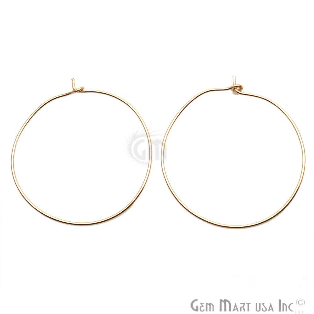 GemMartUSA - Wholesale Hoop Earrings - DIY Gold Plated Wire Finding Hoop Earring1