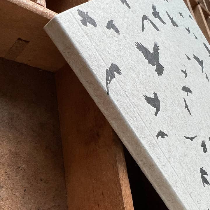 Blackbird Letterpress – wholesale Notebook – murder of crows large notebook4