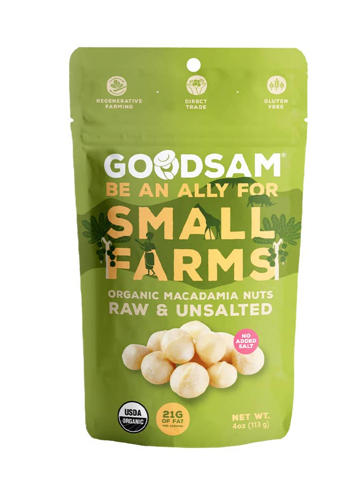 Organic Raw Macadamia Nuts, 4oz for wholesale by GoodSAM Foods