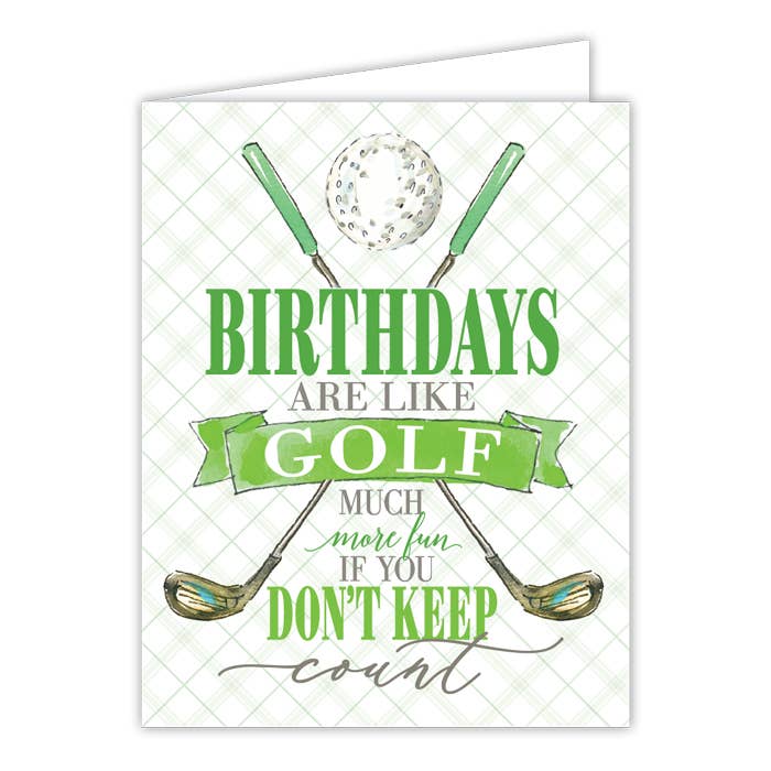 Aniversários são como Golf Much More Greeting Card por atacado de RosanneBeck Collections