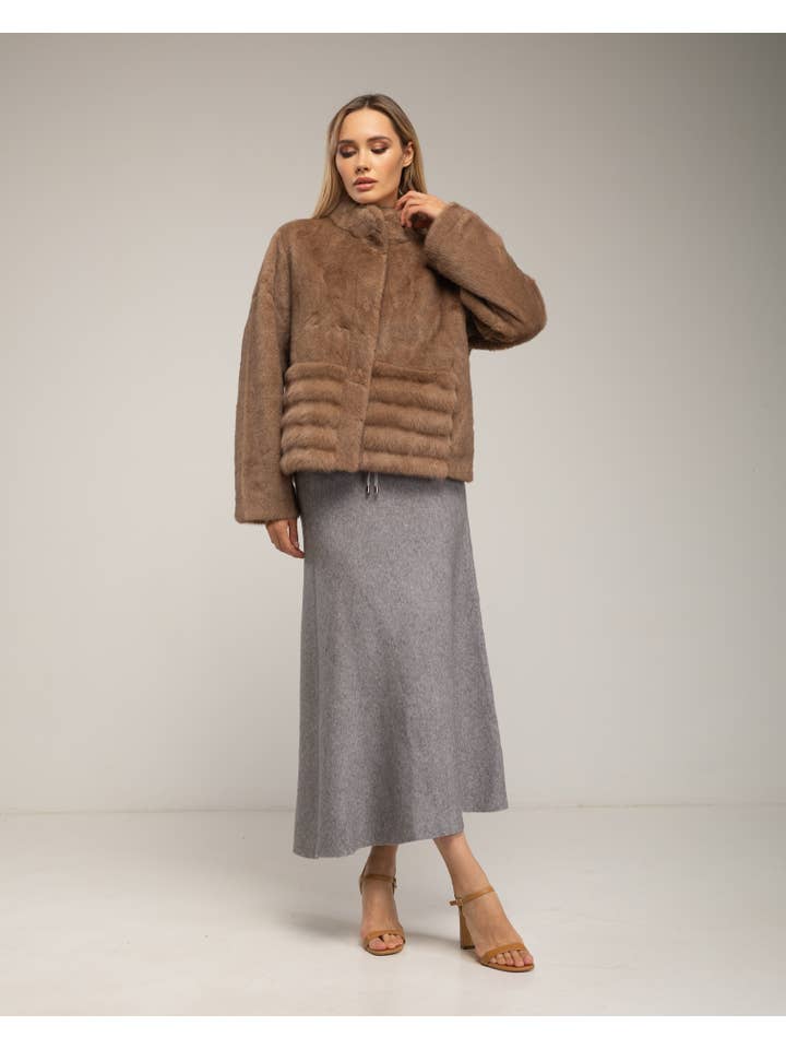 Tantra - Wholesale Coat - Women's - Synthetic fur jacket with clip closure3