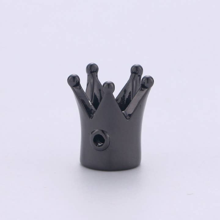 Aim Eternal - Wholesale Individual charm/pendant - Tiny Assorted Colors Crown Beads, Colored Plain Gold Filled Mini King Queen Crown Jewelry Making Beads B-318 B-3193