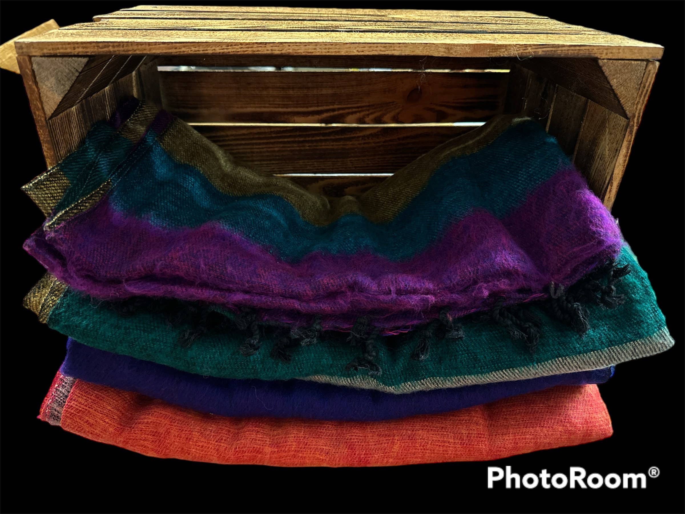 Funky Yak Ltd – Großhandel Überwurfdecke – Handgewebte Yak-Wollschal-Decke aus Nepal, 2-teiliges Farbset5