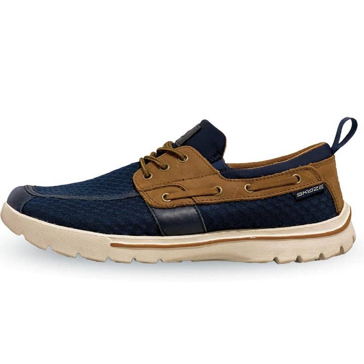 SKUZE SHOES LLC - Vente Chaussures bateau – homme - Del Marina by Skuze Shoes - Marine et marron1