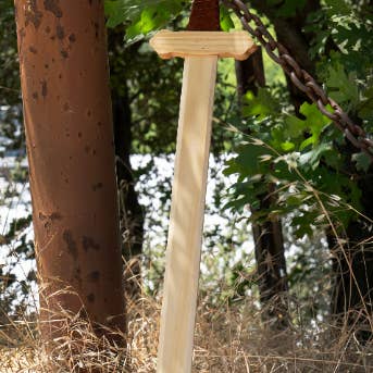 Backwoods Provisions - Wholesale Classic Toy - Kids - Sturdy Wooden Sword with Leather Wrapped Handle