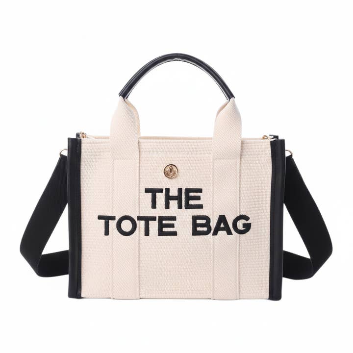VIA FIORE – Engroshandel Tote bag - Dame – VIA FIORE Canvas Tote Taske med Sort Kant11